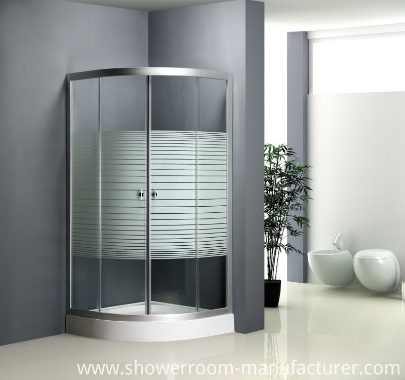 Stripe Glass Shower Enclosure (ADL-8012C)